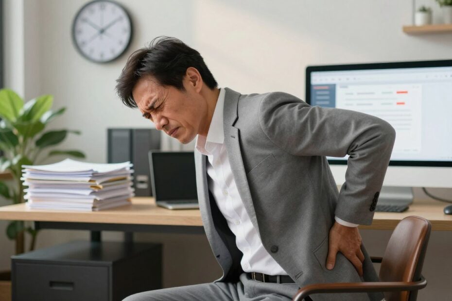 Silny stres a ból pleców