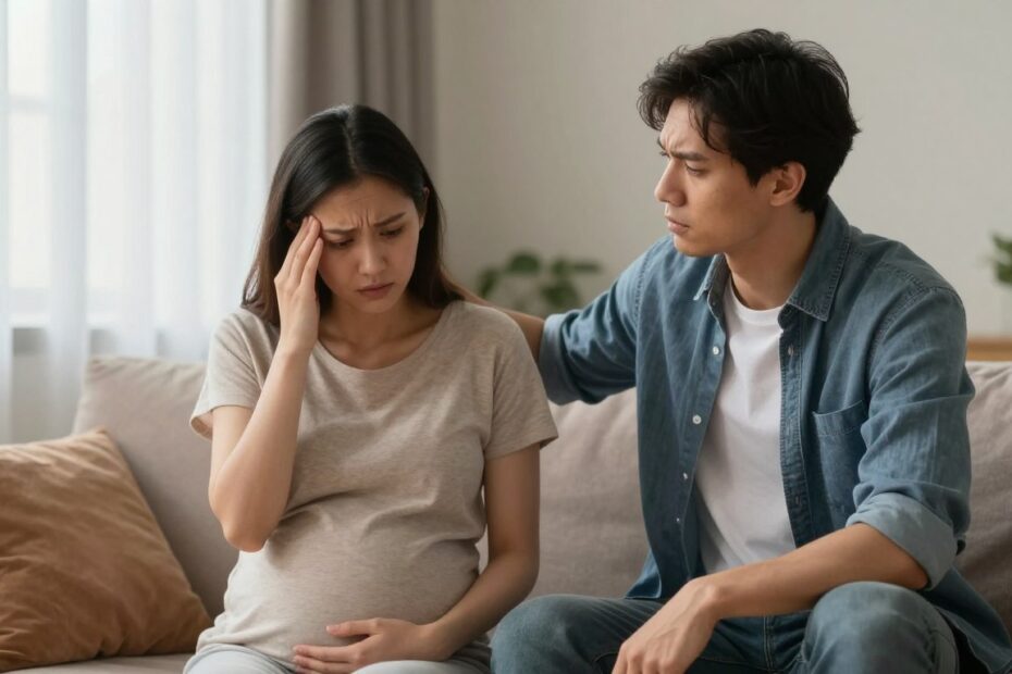 Stres w ciąży przez partnera