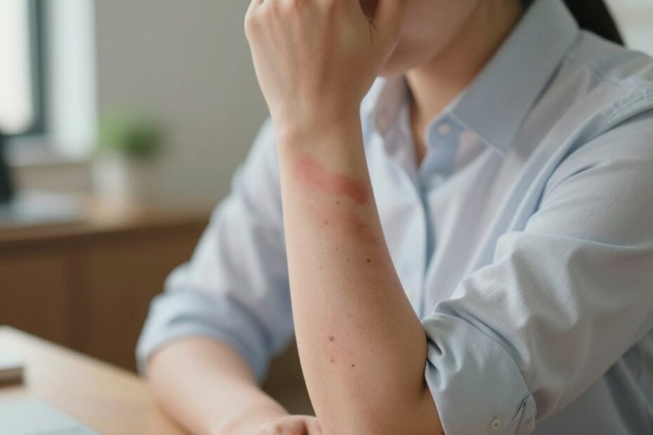 Plamy na skórze od stresu