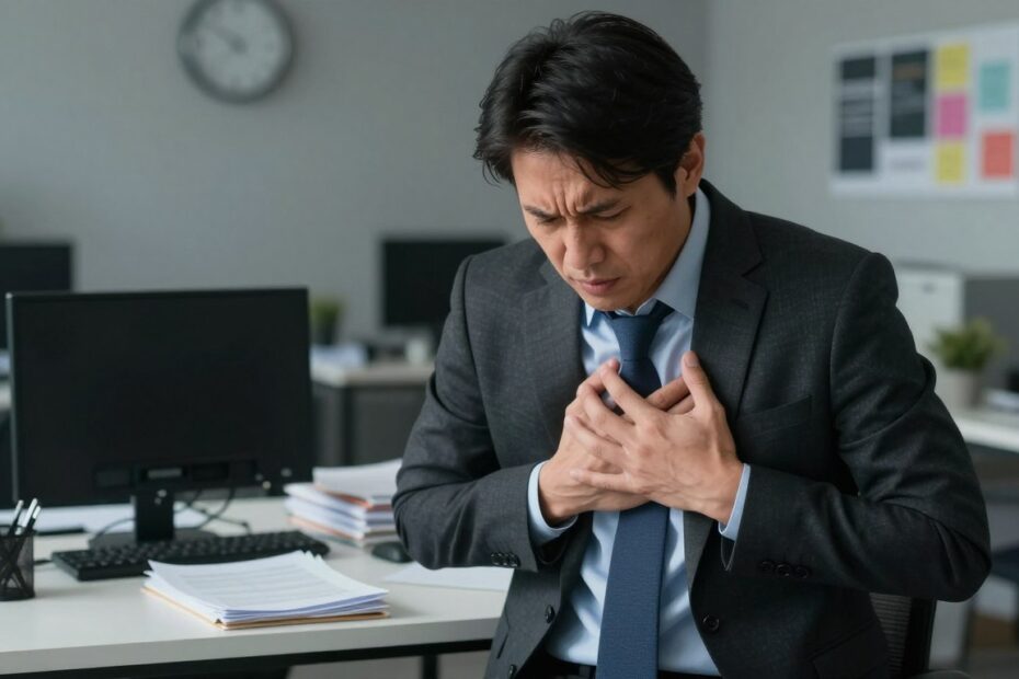 Ucisk w klatce piersiowej a stres